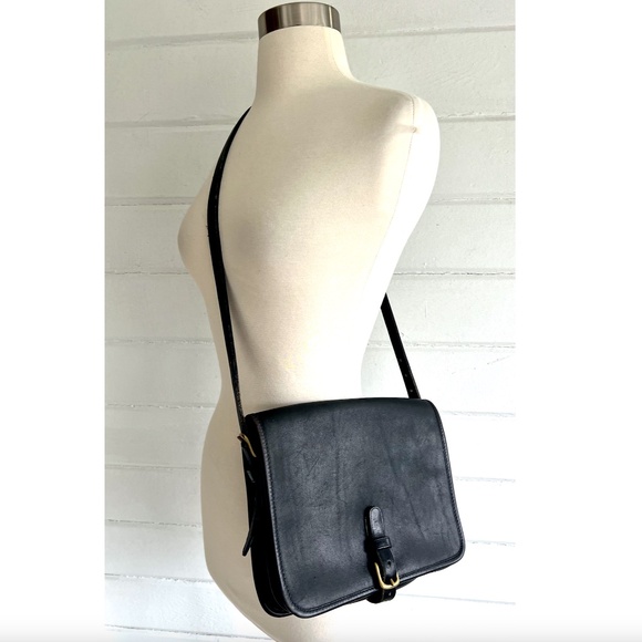 COACH Vintage Large Saddle Pouch Bag in Black - Made In New York